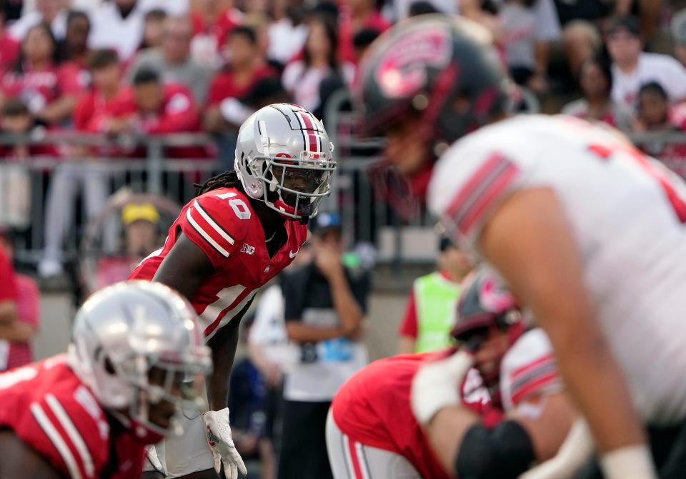 The receivers Ohio State corner Denzel Burke has defended this fall have a combined catch rate of 33.3%, much lower than the 56.4% Burke surrendered in 2022.