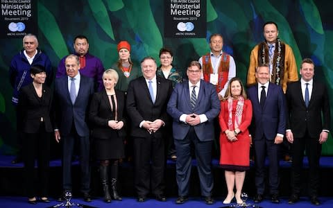 The Arctic Council's annual summit ended with a declaration being cancelled for the first time since it was formed in 1996 - Credit: AFP