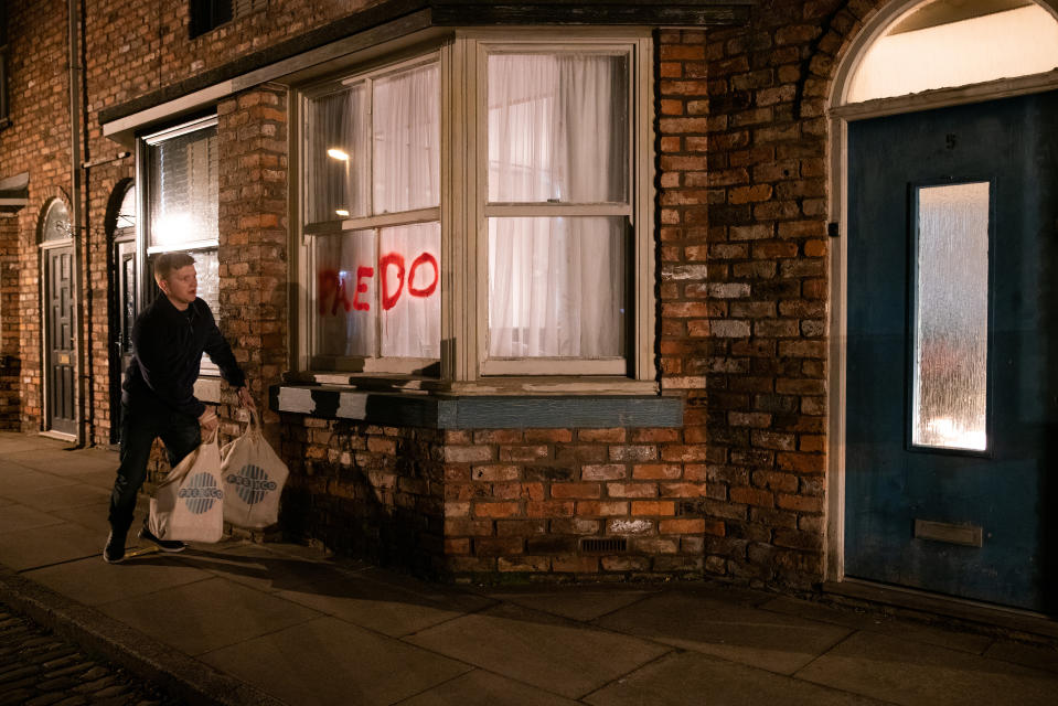 Chesney Brown arrived home to find his house on fire (Credit: ITV)