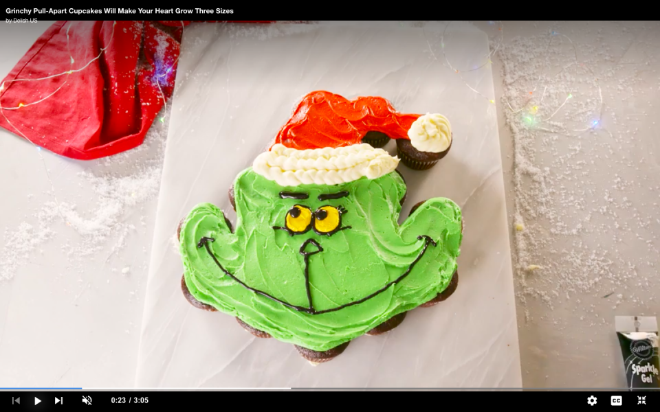 Grinchy Pull-Apart Cupcakes