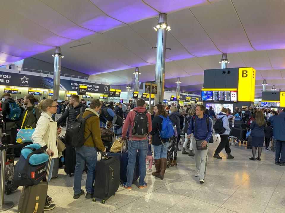 The aviation industry and the Government must ‘shoulder the responsibility’ for the chaos suffered by airline travellers, MPs were told (Steve Parsons/PA) (PA Wire)