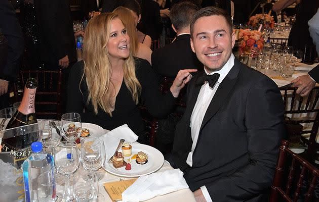 The star and her boyfriend were spotted having a laugh at this year's Golden Globes in January. Source: Getty