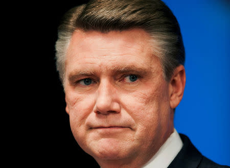 FILE PHOTO: Mark Harris attends a debate between the four top-polling Republican candidates in North Carolina for the U.S. Senate, at Davidson College in Davidson, North Carolina April 22, 2014. REUTERS/Davis Turner/File Photo