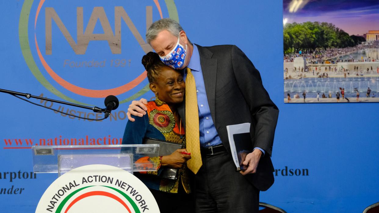 NYC Mayor Bill De Blasio and his wife, Chirlane McCray