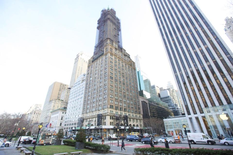 781 Fifth Avenue is the tallest of the 117 buildings designed to be residences that could not be built today under the state’s building size regulations. It’s just 38 stories tall, a fraction of the height of the towers on “Billionaire’s Row.” J. Messerschmidt for NY Post