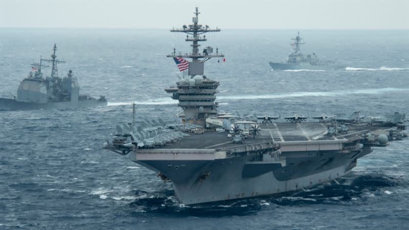 美國退役海軍預言，中美2034年將在南海開戰。（圖／翻攝自USSTheodoreRoosevelt臉書）