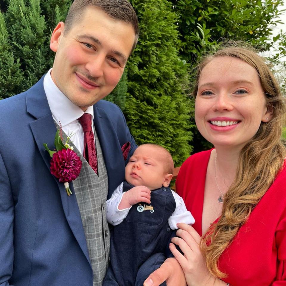 Libby Francis, 29, and Owen Reilly, 28, with their son Zack (Collect/PA Real Life)
