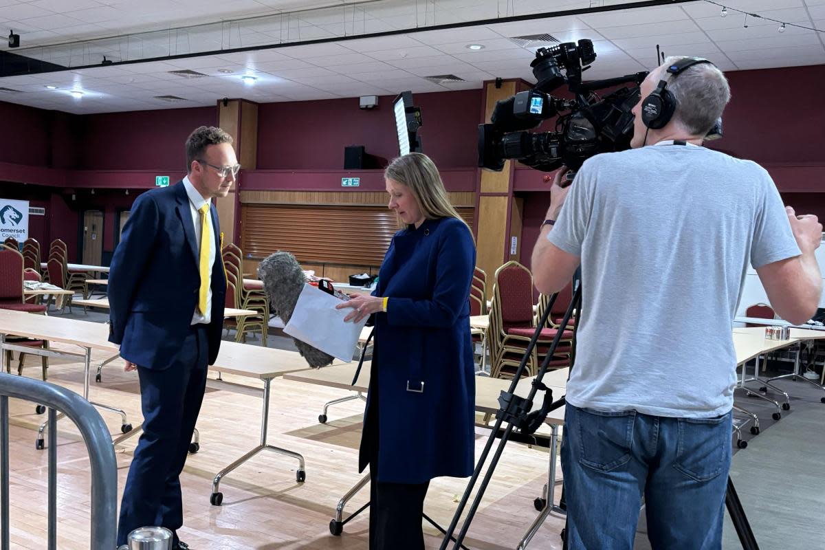 Adam Dance talking to press following his win. <i>(Image: NQ)</i>