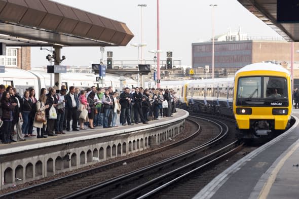 Rush hour at London Bridge train station