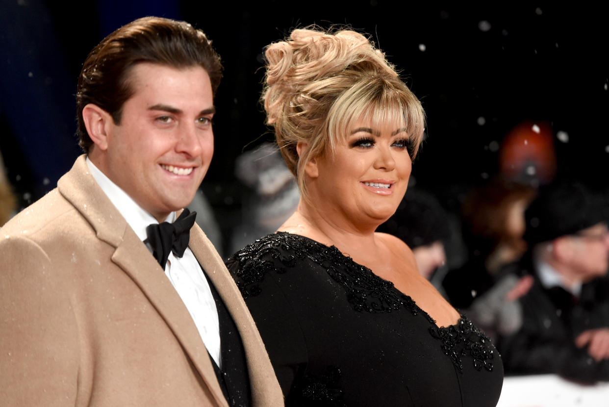 LONDON, ENGLAND - JANUARY 22:  James Argent and Gemma Collins attends the National Television Awards held at the O2 Arena on January 22, 2019 in London, England. (Photo by Stuart C. Wilson/Getty Images)