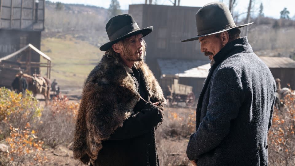 Jamie Campbell Bower and Kevin Costner in "Horizon: An American Saga - Chapter 1." - Richard Foreman/Warner Bros. Pictures