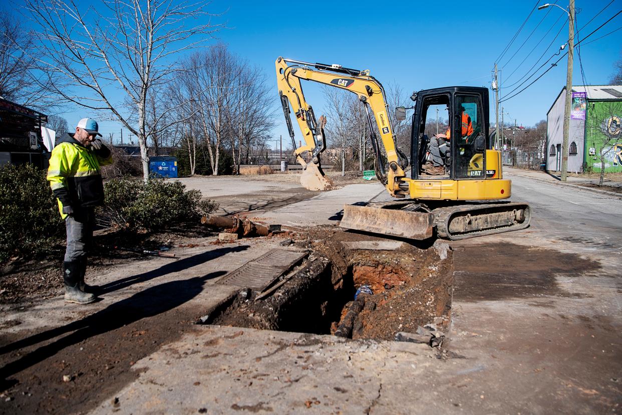 Part of Depot Street was closed to motorists as a water main was fixed December 28, 2022.