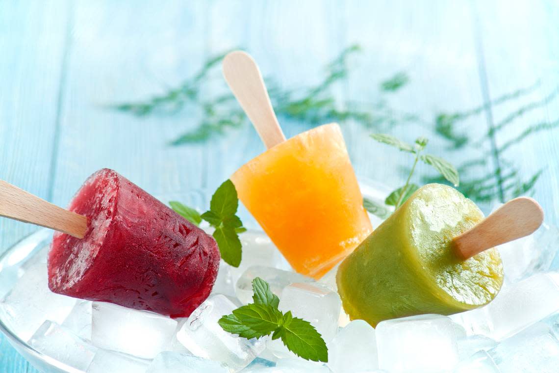 It’s easy to make your own freezer treats, using real fruit bits and juices or even yogurt.