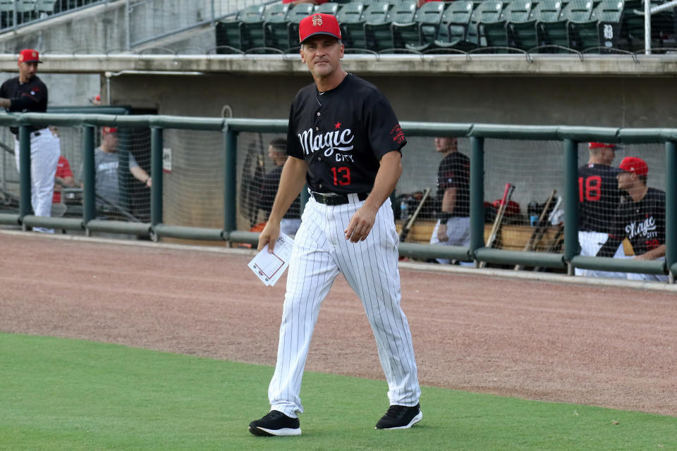 Omar Vizquel as the manager of the Birmingham Barons.