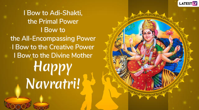 Happy Shardiya Navratri Wishes Stickers, Quotes in English, SMS, Greetings,  GIF, HD Images, and Wallpapers for Facebook, Instagram, Twitter & WhatsApp