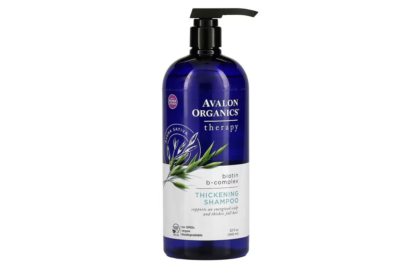 Avalon Organics, Thickening Shampoo, Biotin B-Complex, 32 fl oz (946 ml). (PHOTO: Amazon Singapore)