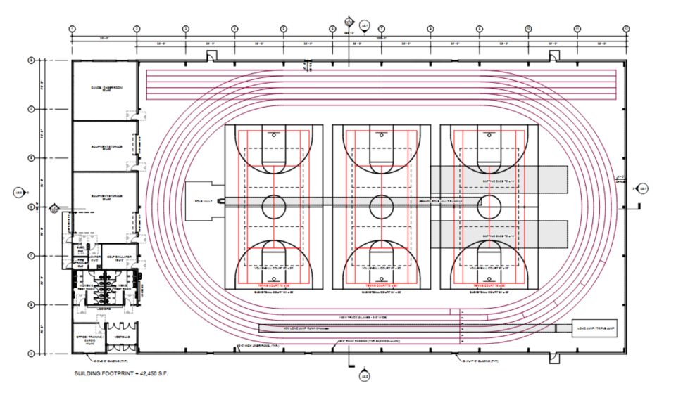 Dunlap High School is discussing the construction of an $8.5 million athletic training center. The 42,000-square-foot building is planned near the high school.