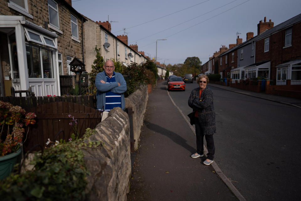 Local resident David Mather and Kath Sharpe, the parish councillor for Langwith, slammed the restrictions. (SWNS)