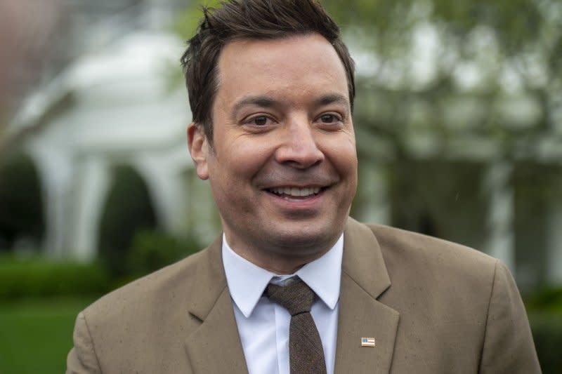 Jimmy Fallon attends the White House Easter Egg Roll in 2022. File Photo by Bonnie Cash/UPI