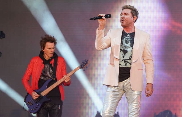 Simon Le Bon and John Taylor of Duran Duran perform on stage during the British Summer Time festival at Hyde Park in London in 2022