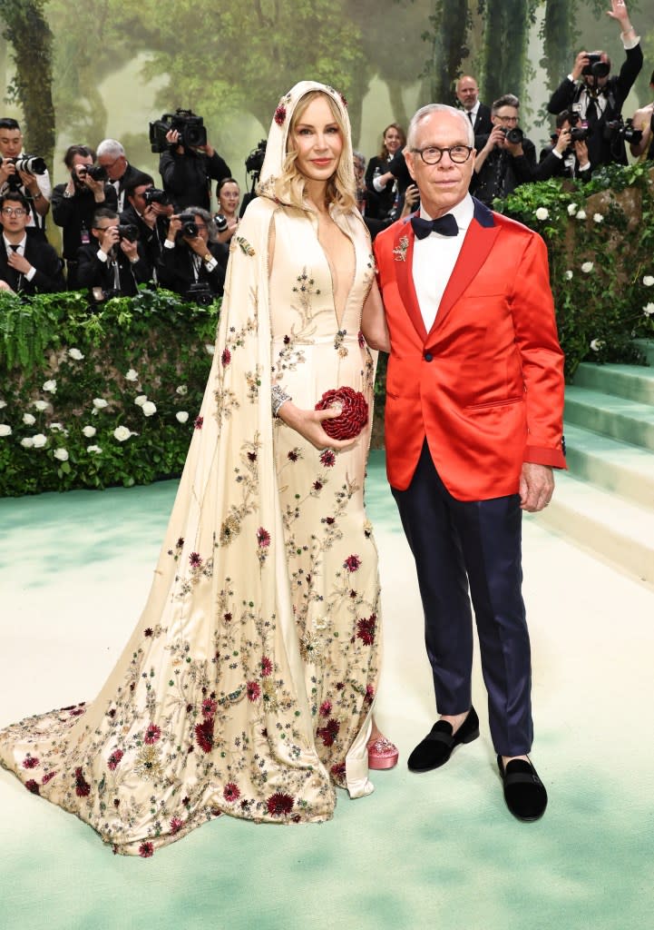 Dee Ocleppo Hilfiger and Tommy Hilfiger attend The 2024 Met Gala Celebrating "Sleeping Beauties: Reawakening Fashion" at The Metropolitan Museum of Art on May 06, 2024 in New York City.