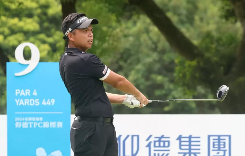 洪健堯兩回合總桿135桿-9暫並列第五。Tpga／鍾豐榮攝影