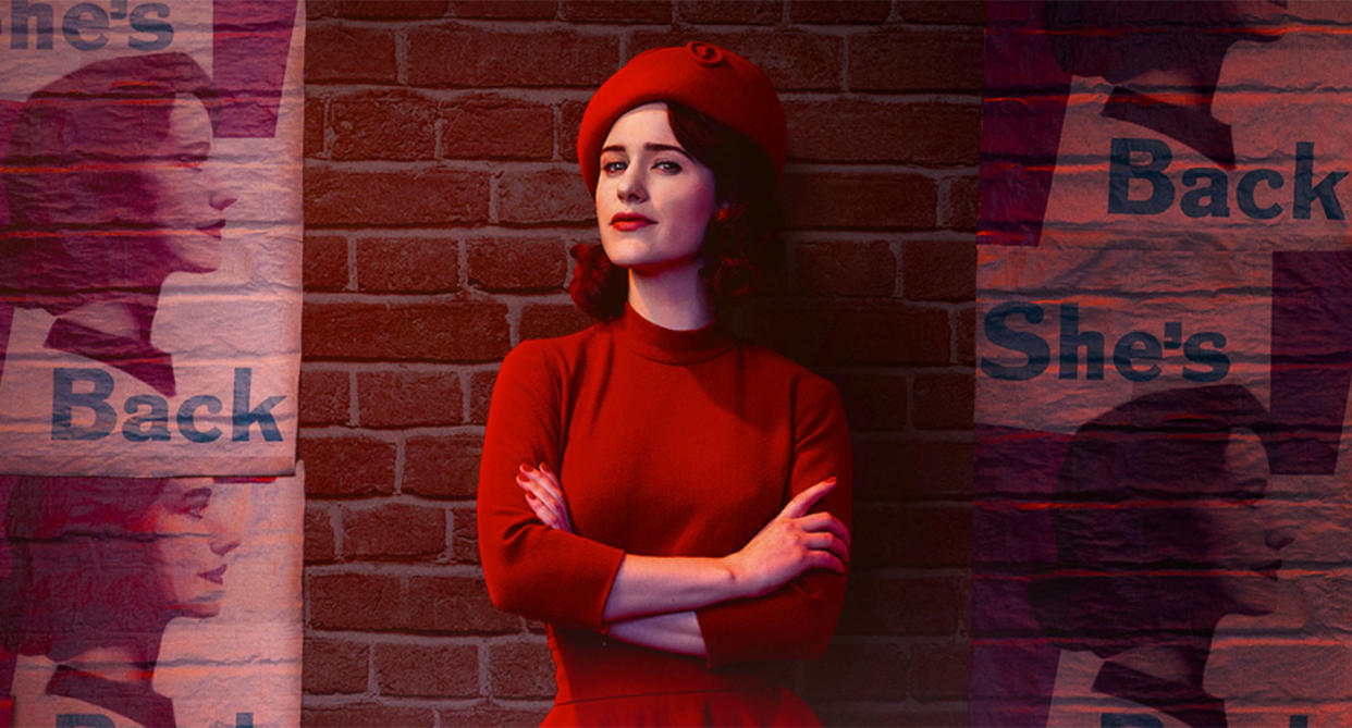 Rachel Brosnahan in The Marvelous Mrs Maisel (Amazon Studios)