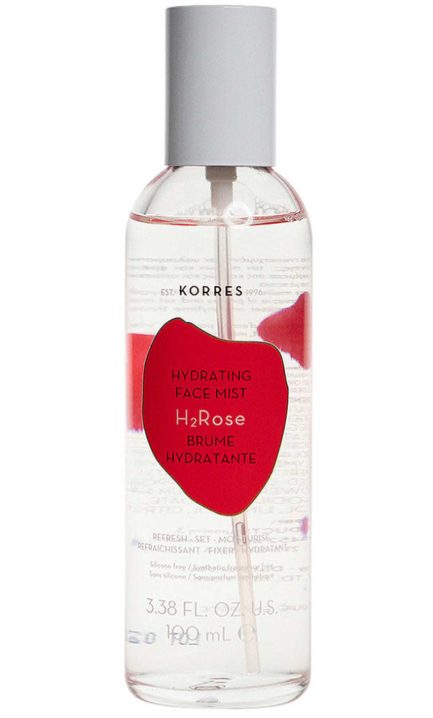 <p>Korres H2Rose Hydrating Mist, $24 (from $34), <a href="https://shop-links.co/1713733460212411278" rel="nofollow noopener" target="_blank" data-ylk="slk:available here;elm:context_link;itc:0;sec:content-canvas" class="link ">available here</a>.</p>