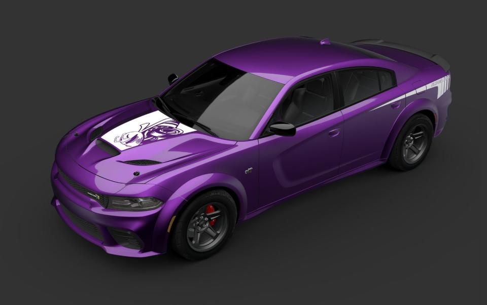 <p>The Super Bee moniker last appeared in 2012 and returns for 2023 for a Scat Pack–based limited edition: 500 examples get the widebody treatment with Plum Crazy paint, while 500 receive the standard Charger sheetmetal and B5 Blue paint. All Super Bees are fitted with special drag-racing adaptive dampers and tires.</p><p><a class="link " href="https://www.caranddriver.com/news/a41044003/2023-dodge-charger-super-bee-details/" rel="nofollow noopener" target="_blank" data-ylk="slk:Read the full story;elm:context_link;itc:0;sec:content-canvas">Read the full story</a></p>