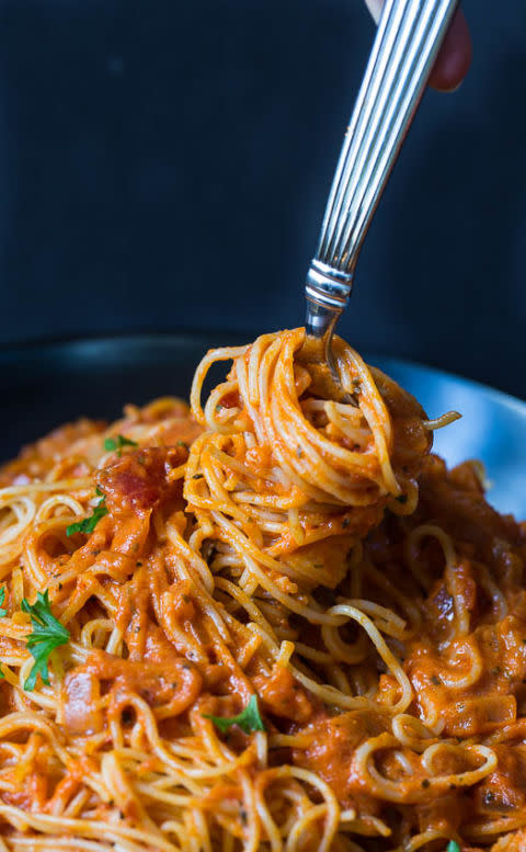 Spicy Tomato Cream Spaghetti