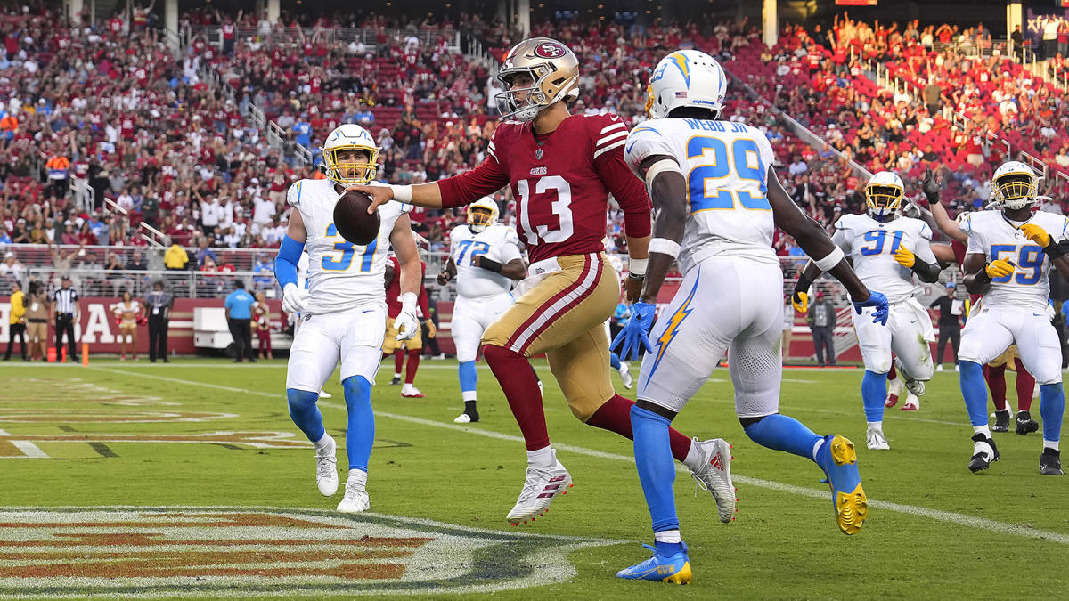 Purdy runs for a TD before Chargers backups roll past 49ers 23-12 - The San  Diego Union-Tribune