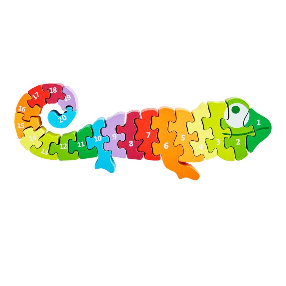 Crate and Barrel Wooden Chameleon Puzzle