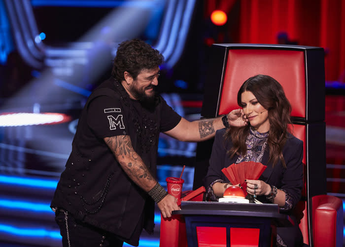 Laura Pausini, en el plató de La Voz