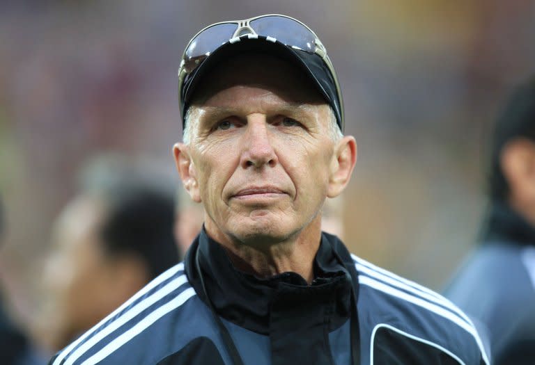 New Zealand head coach Gordon Tietjens, pictured during a Rugby Sevens tournament in Wellington, on February 3, 2012. Players from the 15s game are now considering crossing over to sevens, spurred on by the chance to win an Olympic medal. Tietjens, however, reminds that those coming into the game will have to work hard to make the grade