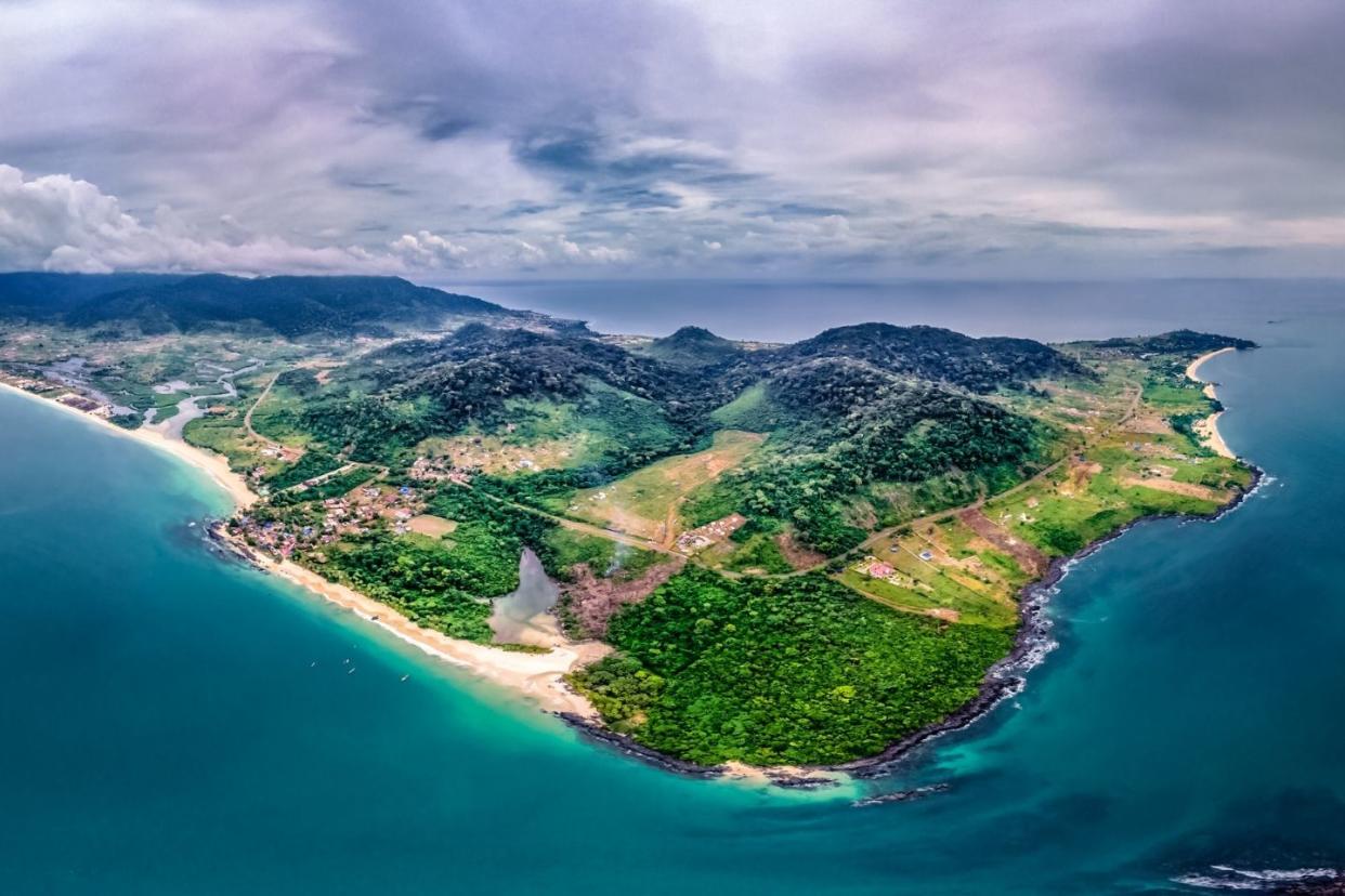 aerial view of Freetown Sierra Leone