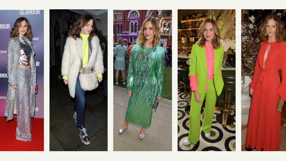 <p> <strong>There is nothing dull about Trinny Woodall's best looks. The TV star has frequently shown off her eclectic sense of style since stepping into the spotlight in the early 2000s. She is as comfortable in head-to-toe sequins while posing on the red carpet, as she is cosying up in neon-hued knitwear to dine at the most glamorous restaurants - and certainly knows a thing or two about chic accessories, from furry hats to shiny footwear.</strong> </p> <p> Woodall began her career as a journalist with a weekly newspaper column in the Daily Telegraph about fashion but rocketed to fame in 2001 when she fronted the hugely popular makeover series What Not To Wear, which saw her provide straight-talking style advice, alongside co-host Susannah Constantine. It pulled in more than seven million viewers at its peak, was nominated for a BAFTA Award and made the duo household names. </p> <p> Following this, Woodall - who has a daughter Lyla, with her late ex-husband Johnny Elichaoff - built up her social media following into an online audience of millions, with whom she discusses both fashion and beauty. In 2017, she launched a make-up line called Trinny London, which expanded into skincare in 2022. The business proved wildly successful and soon amassed an annual turnover of more than £50 million globally. </p> <p> Woodall's dress sense is a great place to source sartorial inspiration if you are stuck in a style rut. Just like viewers witnessed on her iconic TV show, she pays great attention to detail when it comes to her outfits - and throws plenty of creativity with colours and fabrics into the mix. </p>