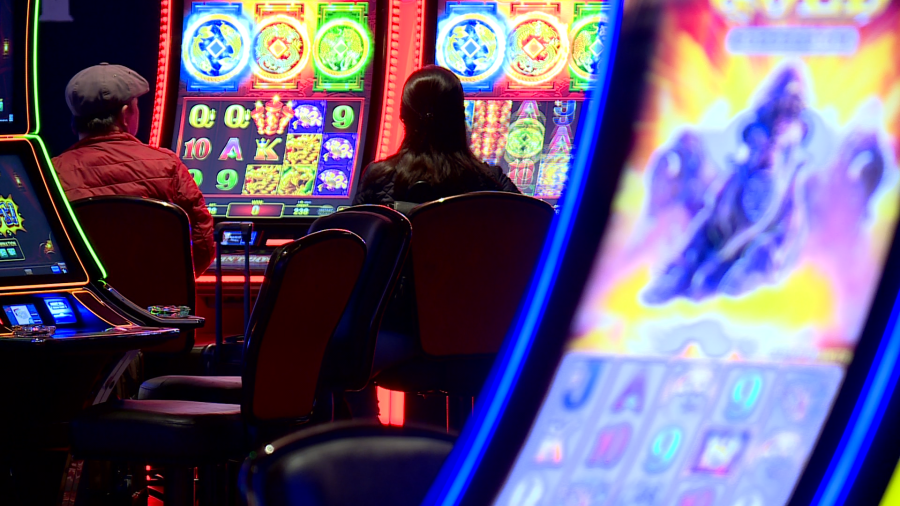 Some of 500 new slots Dreamscape says they installed on The Rio’s gaming floor after assuming operations in October. (KLAS)