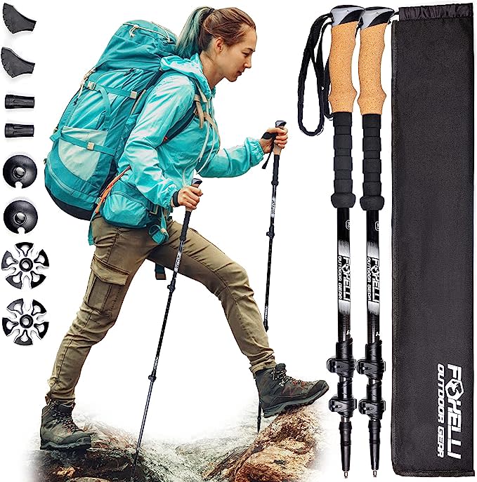 Foxelli Carbon Fiber Trekking Poles. PHOTO: Amazon