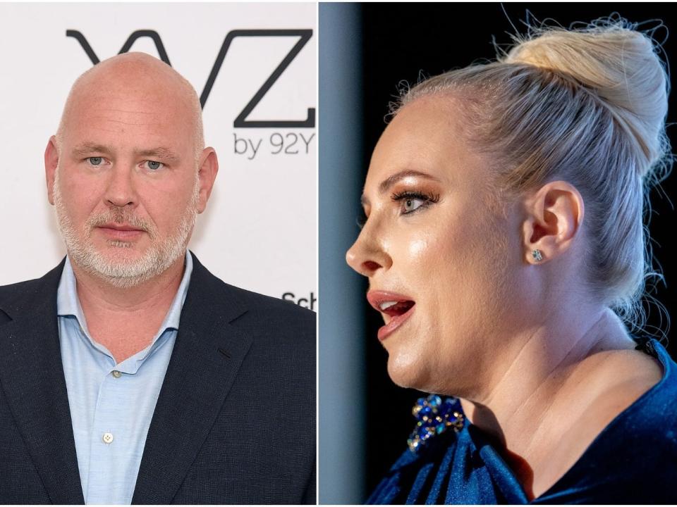 Steve Schmidt, left, and Meghan McCain, right, in a composite image.