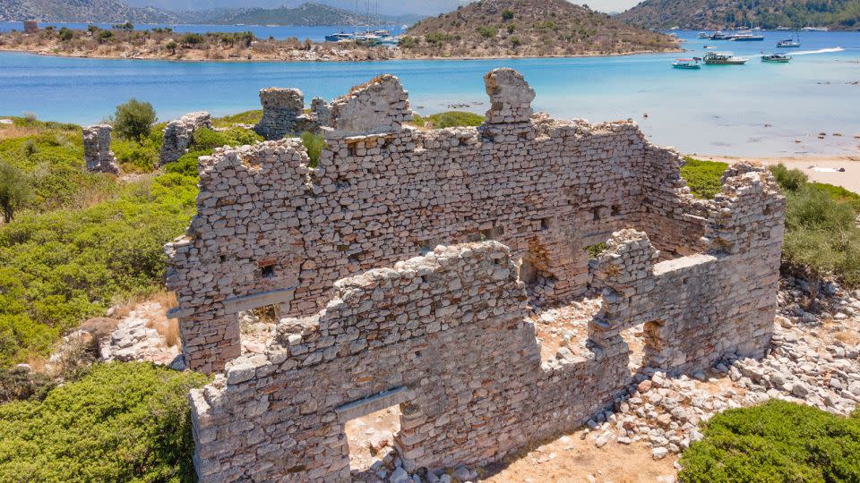 Drop anchor to visit the ruins of Loryma. - tunart/iStockphoto/Getty Images