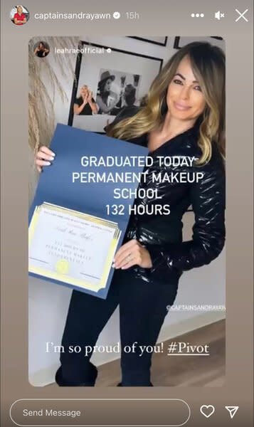 Leah Shafer Poses with Makeup Certificate