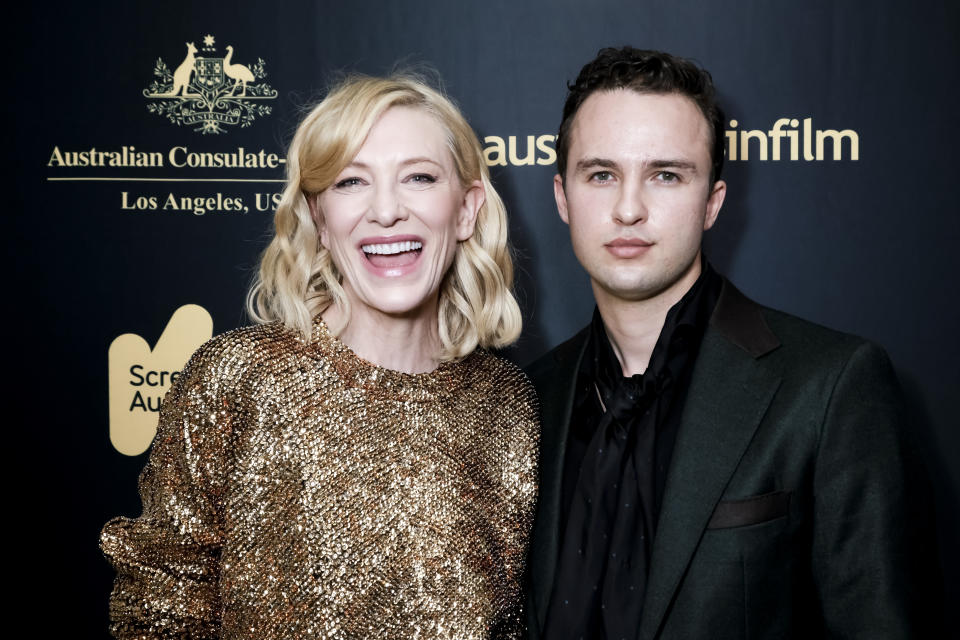 Cate Blanchett with actor Mojean Aria