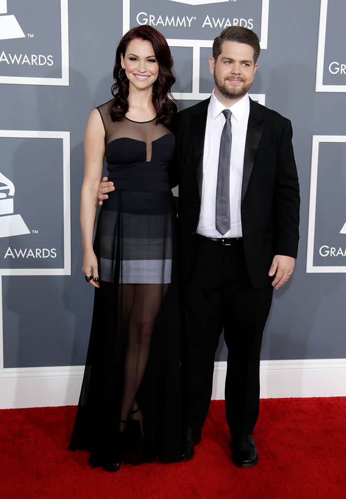 Jack Osbourne and Lisa Stelly arrive at the 55th Annual Grammy Awards at the Staples Center in Los Angeles, CA on February 10, 2013.