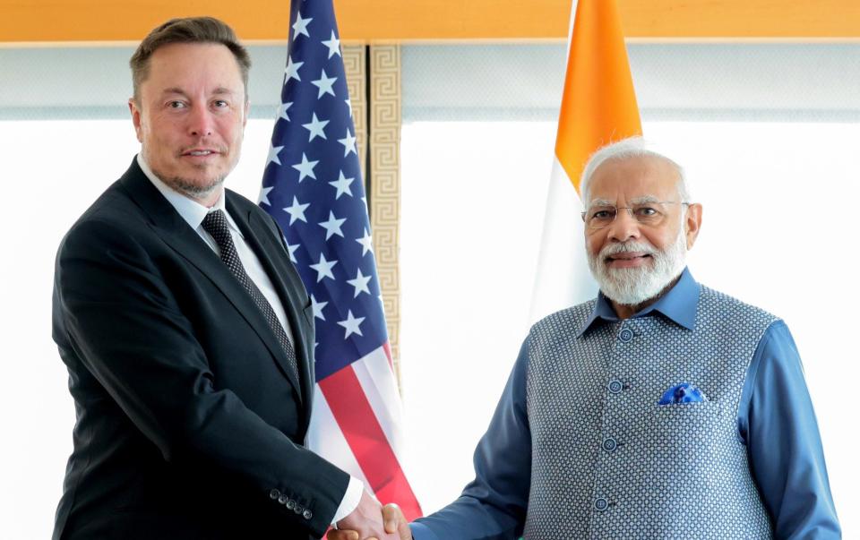 Elon Musk met Narendra Modi in New York