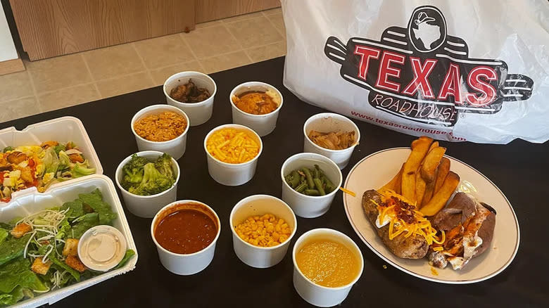 A selection of Texas Roadhouse sides