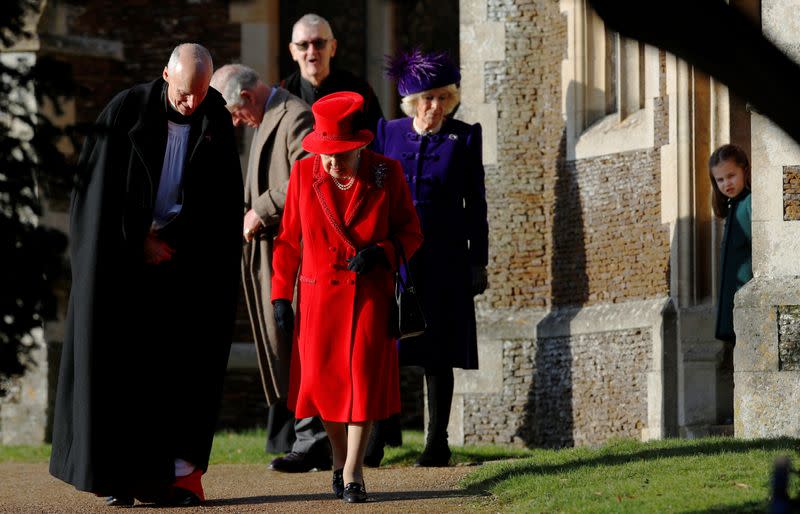 Royal Family's Christmas Day service on the Sandringham estate in eastern England