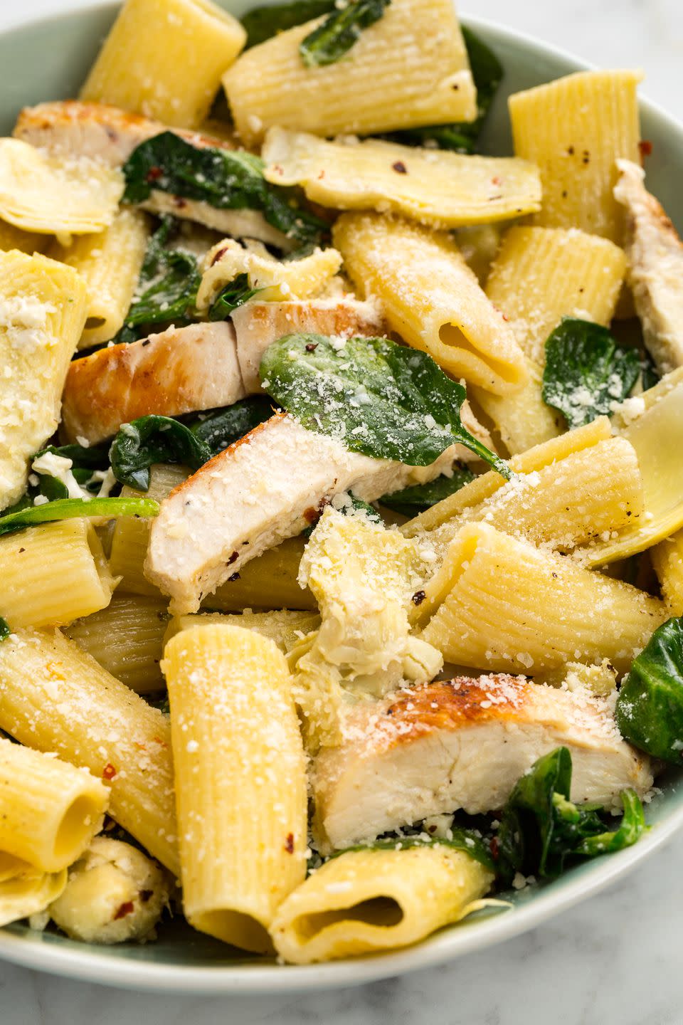 Chicken, Spinach, and Artichoke Rigatoni