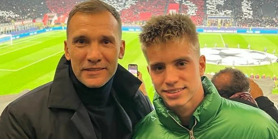 Andriy Shevchenko with his son Kristian