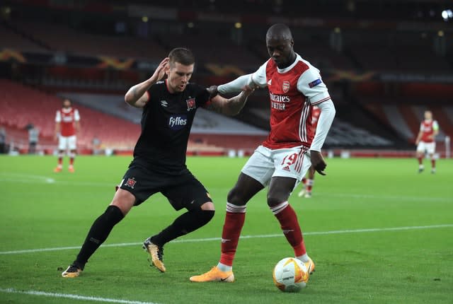 Nicolas Pepe scored Arsenal's third goal 