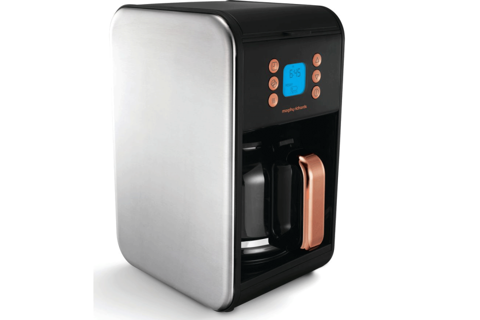 MORPHY RICHARDS Accents 162011 Filter Coffee Machine - Black & Rose Gold